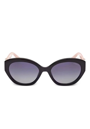 GUESS EYEWEAR oval-frame logo sunglasses - Black