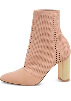 Gianvito Rossi pre-owned 90mm Thurlow perforated ankle boots - Neutrals