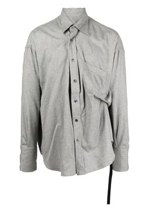marina yee pleat-detail cotton shirt - Grey