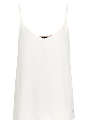 Armani Exchange monogram-pattern tank top - White