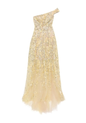 Saiid Kobeisy off-shoulder embroidered dress - Yellow