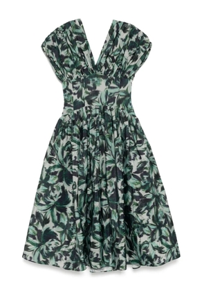 Amsale drop-waist corset dress - Green
