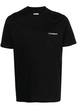 C.P. Company Pre-Owned pre-owned logo-print patch-pocket cotton T-shirt - Black