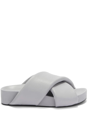 Jil Sander cross-over leather sandals - Grey