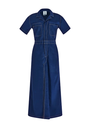 Rosie Assoulin Janitoress ridged split dress - Blue