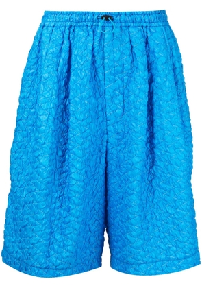 Toga Virilis textured drawstring shorts - Blue