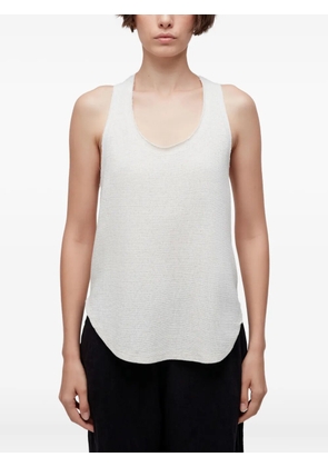 Osklen racerback textured top - White