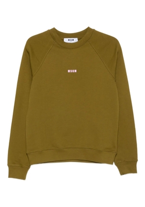 MSGM raglan-sleeve logo sweatshirt - Green