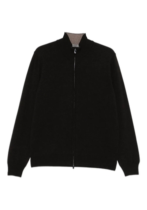 Corneliani zip-up cardigan - Black