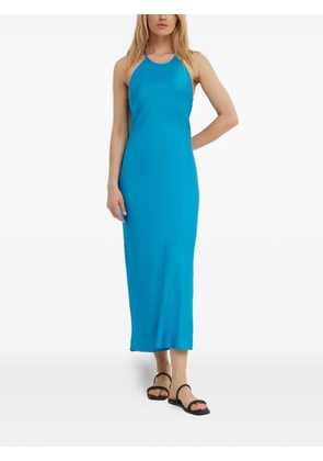 SAMSOE SAMSOE halterneck open-back midi dress - Blue