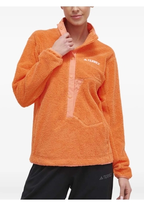 adidas embroidered-logo fleece sweatshirt - Orange