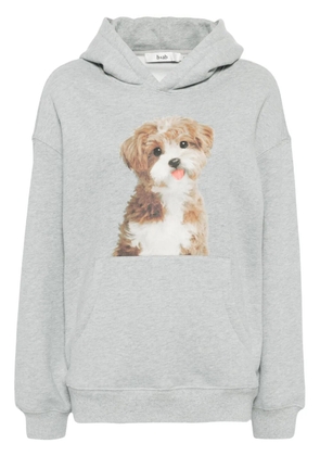 b+ab puppy-print hoodie - Grey
