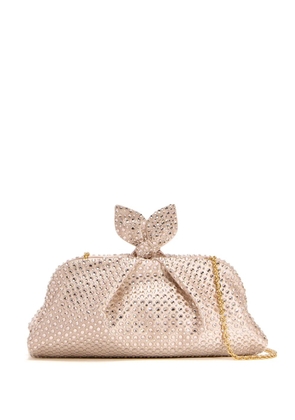 Aquazzura crystal-embellished clutch bag - Gold