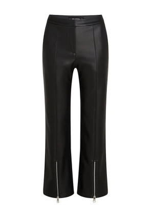 Karl Lagerfeld faux-leather cropped trousers - Black