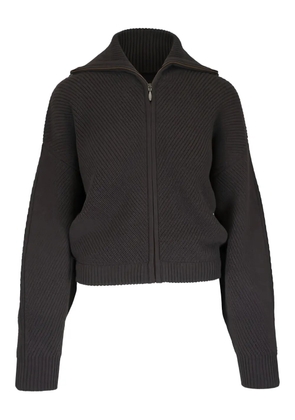 Le Kasha zip-up spread-collar cardigan - Brown