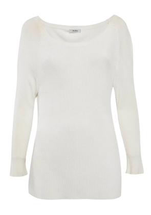Max Mara boat-neck ribbed sweater - White