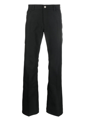 Courrèges logo-embroidered straight-leg trousers - Black