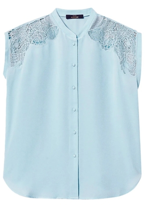 TWINSET lace-panel blouse - Blue