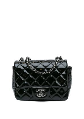 CHANEL Pre-Owned 2016-2017 Mini Square Classic Patent Single Flap crossbody bag - Black
