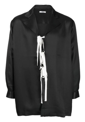 BODE silk tie-fastening shirt - Black