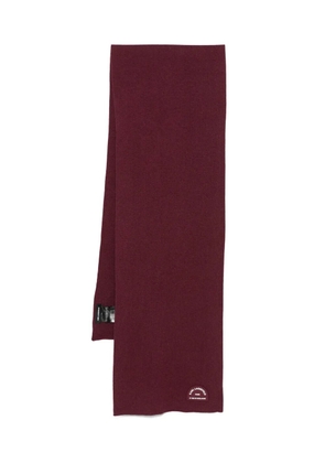 Karl Lagerfeld logo-patch scarf - Red
