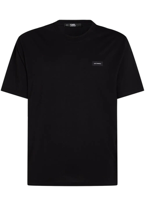 Karl Lagerfeld logo-patch cotton T-shirt - Black
