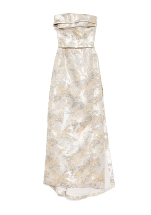 Saiid Kobeisy brocade long dress - Grey