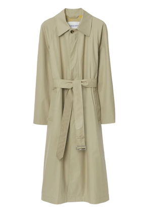 Burberry Bradford Car Coat gabardine long coat - Neutrals