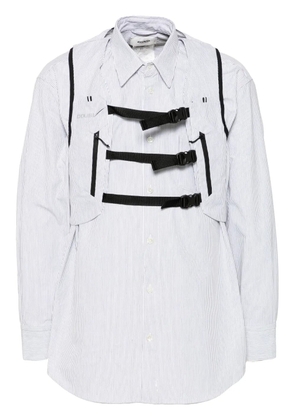 Doublet trail vest striped shirt - White
