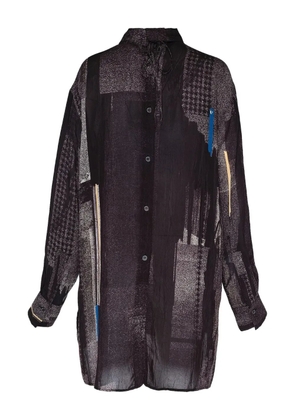 Y's abstract-print shirt - Black