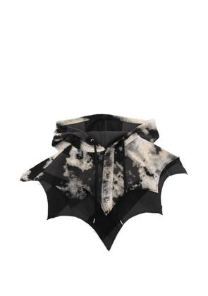 MASU distressed hooded collar - Black