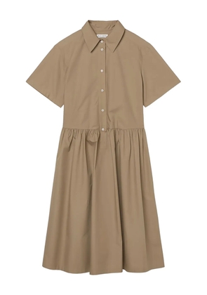 Marc O'Polo gathered-waist shirt dress - Neutrals