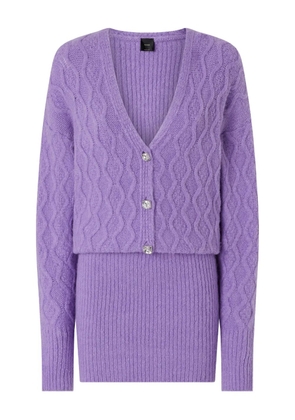 PINKO cable-knit button dress - Purple