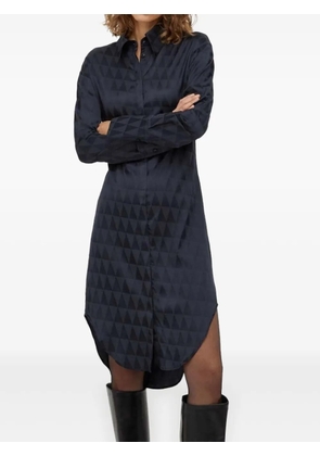 Tiger of Sweden geometric-print shirt midi dress - Black
