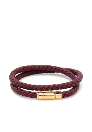TOM FORD tubular leather bracelet - Brown