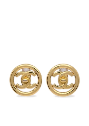 CHANEL Pre-Owned 1997 CC turn-lock clip-on earrings - Gold