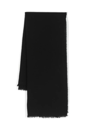 Destin frayed-edge cashmere scarf - Black