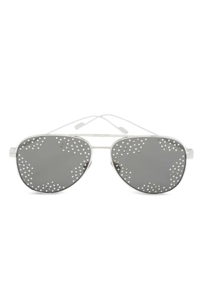 Saint Laurent Pre-Owned crystal-embellished sunglasses - Silver