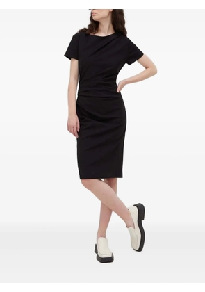 Tiger of Sweden gathered-waist short-sleeve midi dress - Black