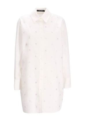 Karl Lagerfeld logo-embellished mini dress - White