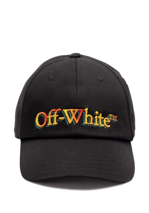 Off-White logo-embroidered cap - Black