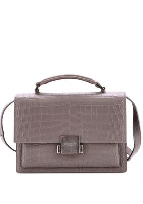 Saint Laurent Pre-Owned Bellechasse Crocodile Embossed Leather Medium satchel - Grey