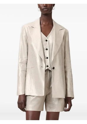 AllSaints Averie metallic-effect blazer - Neutrals