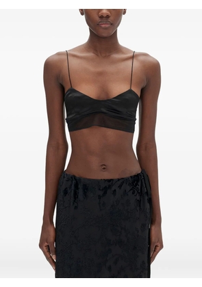 Ann Demeulemeester scoop-neck cropped top - Black