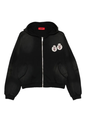 424 embellished hoodie - Black