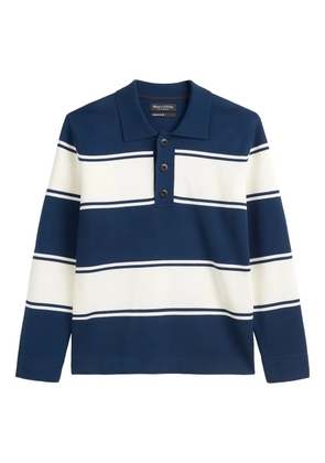 Marc O'Polo striped long-sleeve polo shirt - Blue