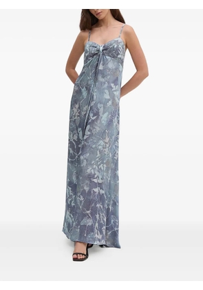 Sandro Ferrone floral-print maxi dress - Blue