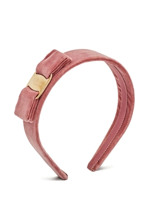 Ferragamo Pre-Owned velvet bow head band - Pink