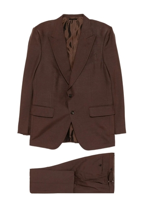 TOM FORD silk single-breasted suit - Brown