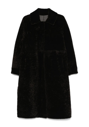 Manzoni 24 shearling collared coat - Brown